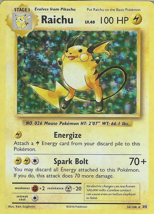 Raichu Holo 036 - XY - Evolutions