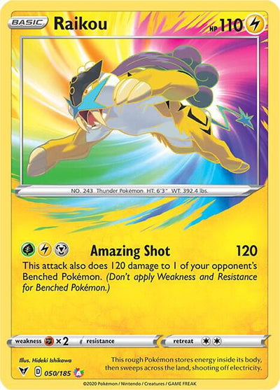 Raikou 050/185 - Vivid Voltage Amazing Rare