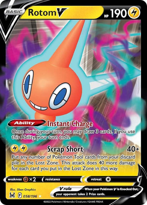 Rotom V 058 - Lost Origins