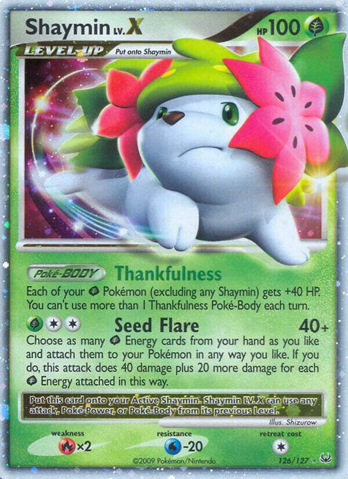 Shaymin Lv. X (Land Form) 126/127 -Platinum Base Set