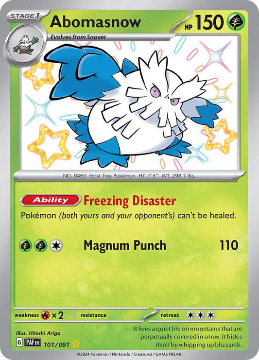 Shiny Abomasnow 101 - Paldean Fates Pokémon kaart kopen - Elite TCG Shop