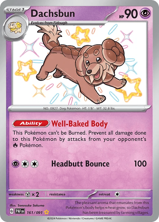 Shiny Dachsbun 161 - Paldean Fates Pokémon kaart kopen - Elite TCG Shop