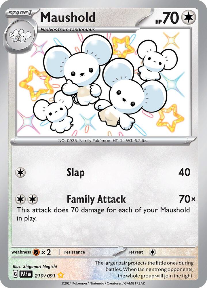 Shiny Maushold 210 - Paldean Fates Pokémon kaart kopen - Elite TCG Shop
