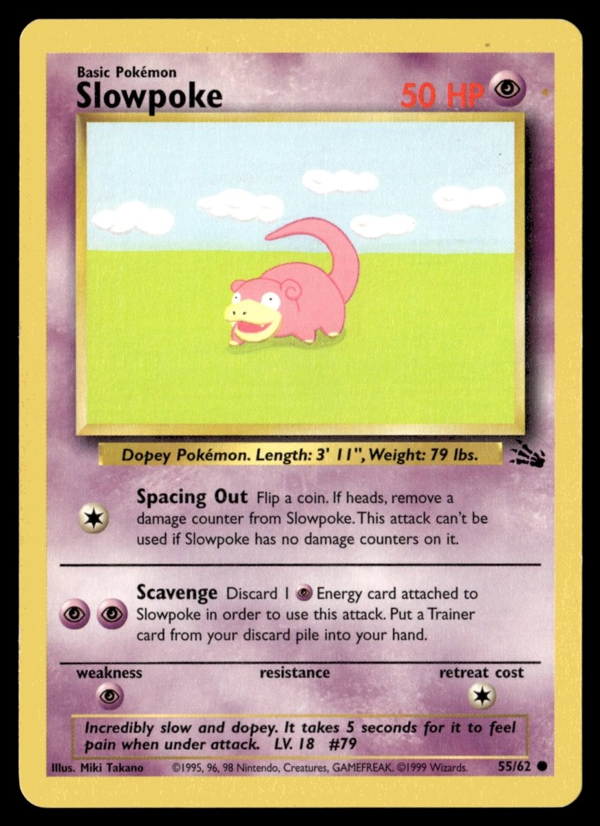 Slowpoke Unlimited 55 - Fossil Pokémon kaart kopen - Elite TCG Shop
