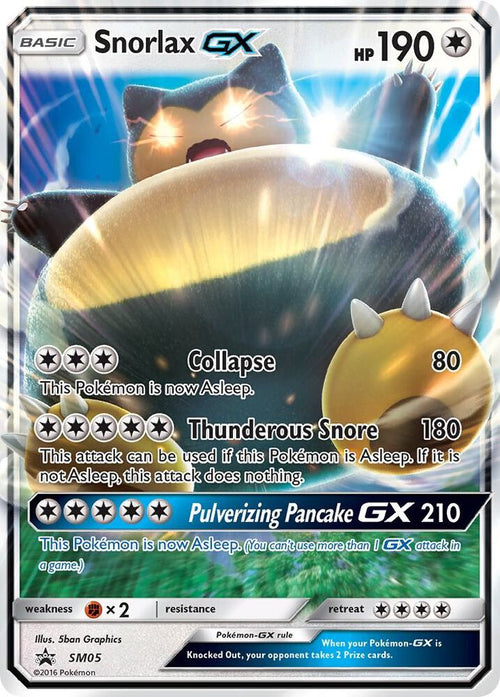 Snorlax GX SM05 – Sun & Moon Black Star Promo Ultra Rare Holo