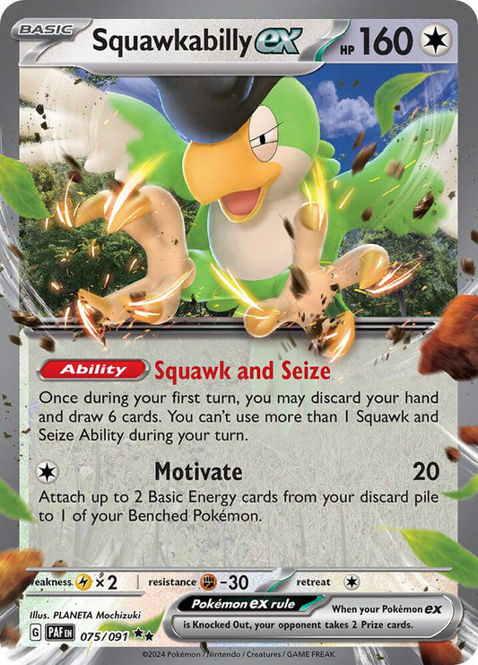 Squawkabilly EX 075 - Paldean Fates Pokémon kaart kopen - Elite TCG Shop