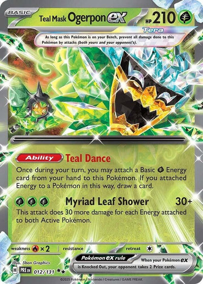 Teal Mask Ogerpon EX 012 - Prismatic Evolutions