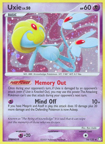 Uxie 018 - Mysterious Treasures Holofoil