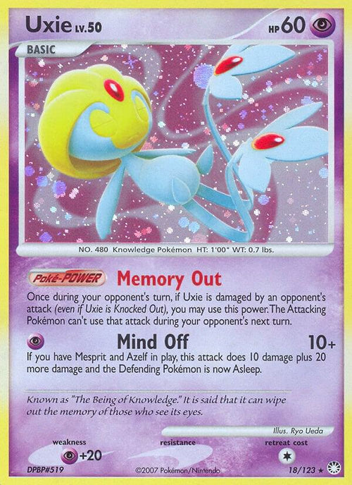 Uxie 018 - Mysterious Treasures Holofoil