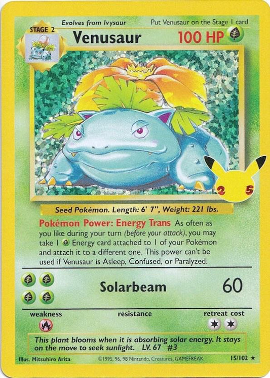 Venusaur 015/102 - Celebrations: Classic Collection Holofoil Pokémon kaart kopen - Elite TCG Shop