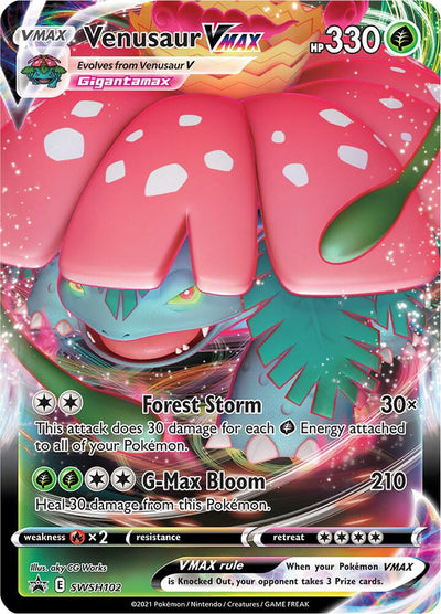Venusaur VMAX SWSH102 – Sword & Shield Black Star Promo  Ultra Rare Holo