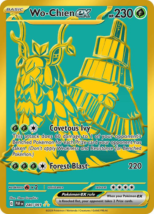 Wo-Chien EX 240 - Paldean Fates Gold Card